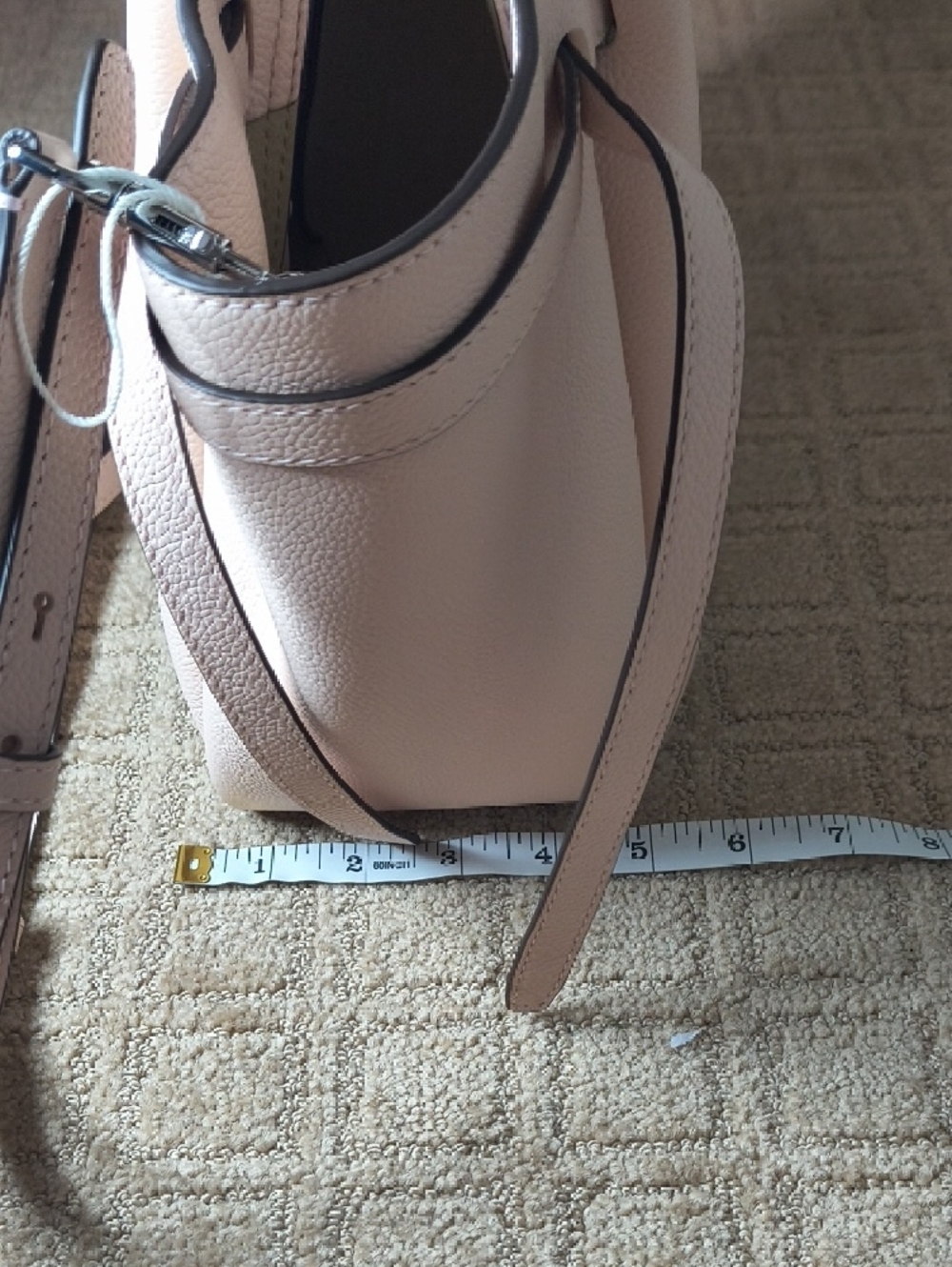 Tory Burch Small Romy Tote In Blush Pink - Picture 9 of 11